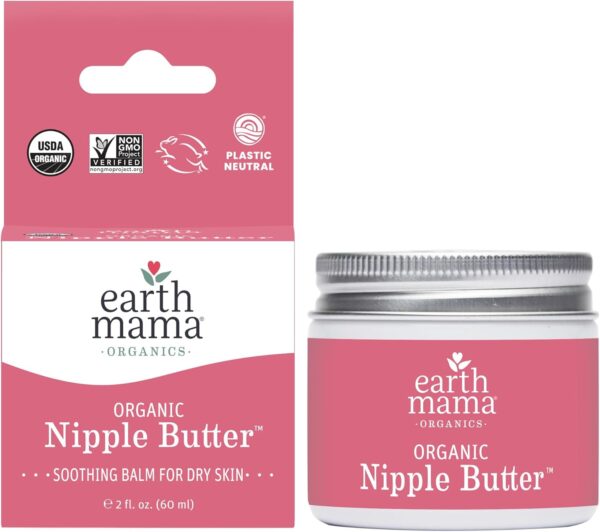 Organic Nipple Butter Breastfeeding Cream By Earth Mama