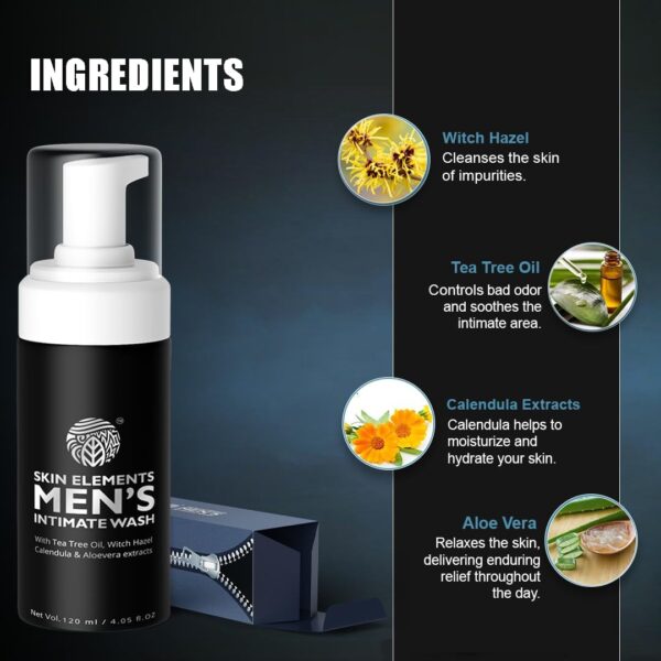 Skin Elements Men's Intimate Wash With Tea Tree Oil - Image 5