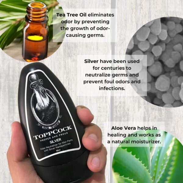 ToppCock Classic Silver Leave-On Hygiene Gel for Man - Image 5